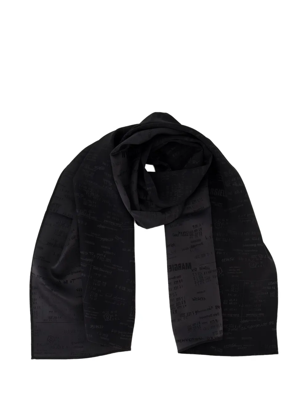 MM6 Maison Margiela jacquard logo scarf - Zwart