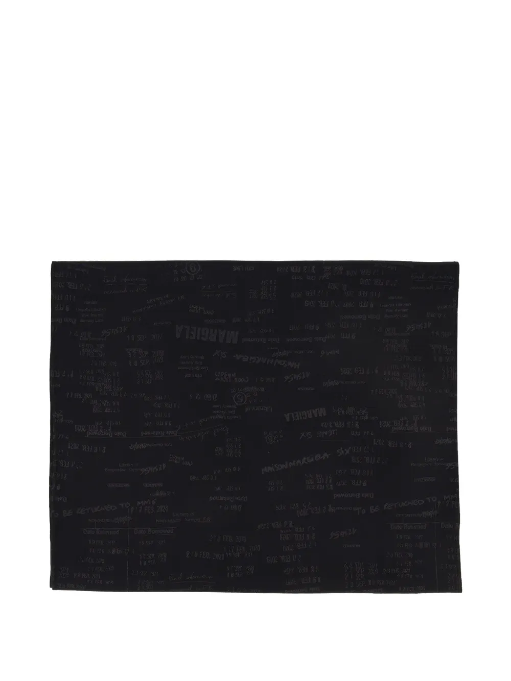 MM6 Maison Margiela jacquard logo scarf - Nero