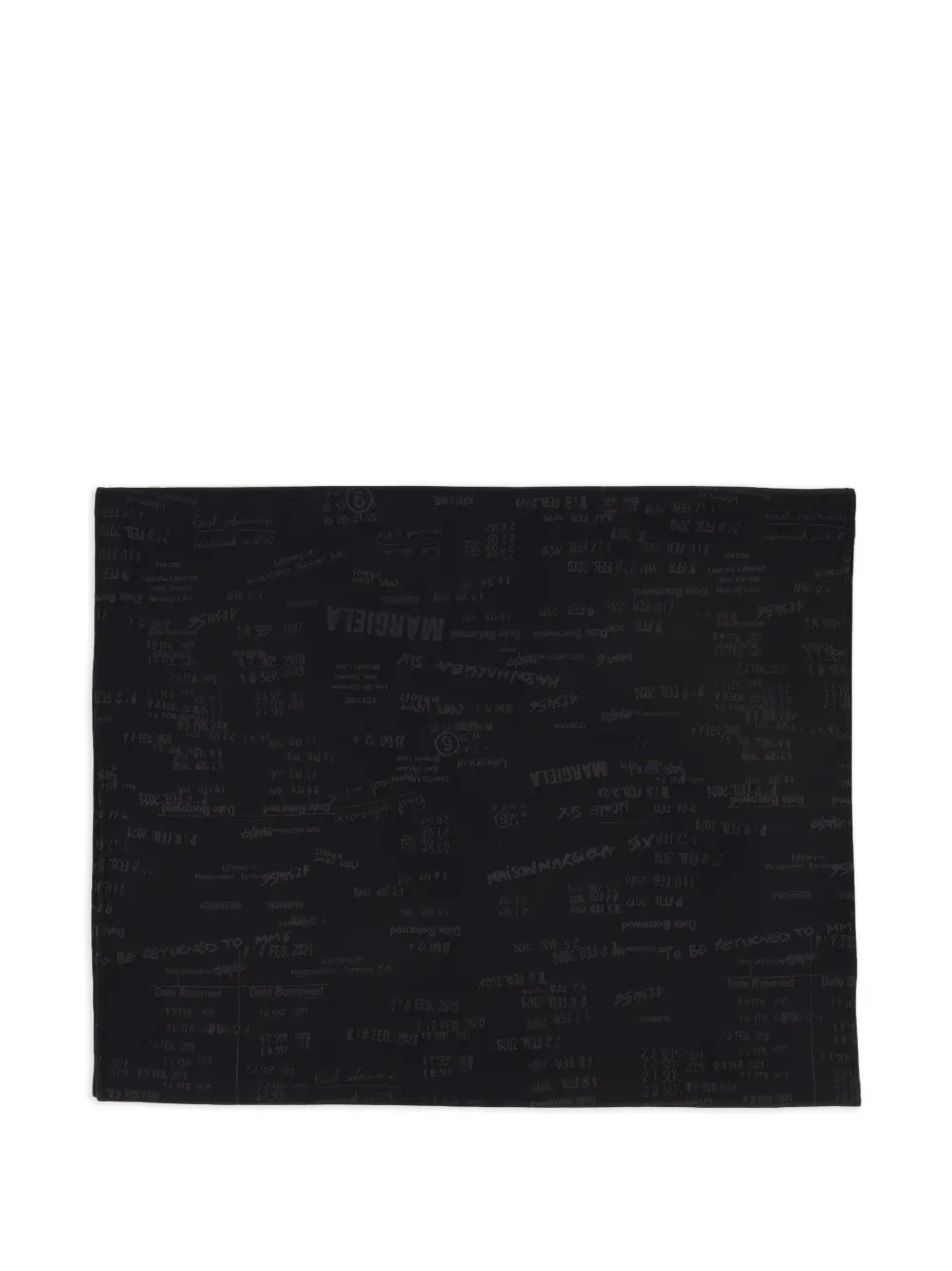 MM6 Maison Margiela jacquard logo scarf - Nero