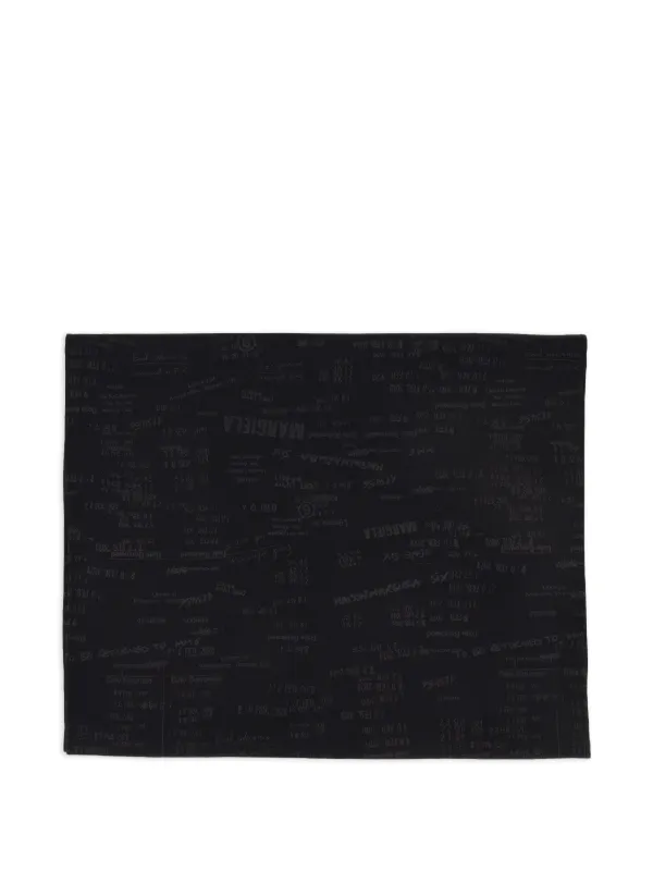 MM6 Maison Margiela Jacquard Logo Scarf in Black