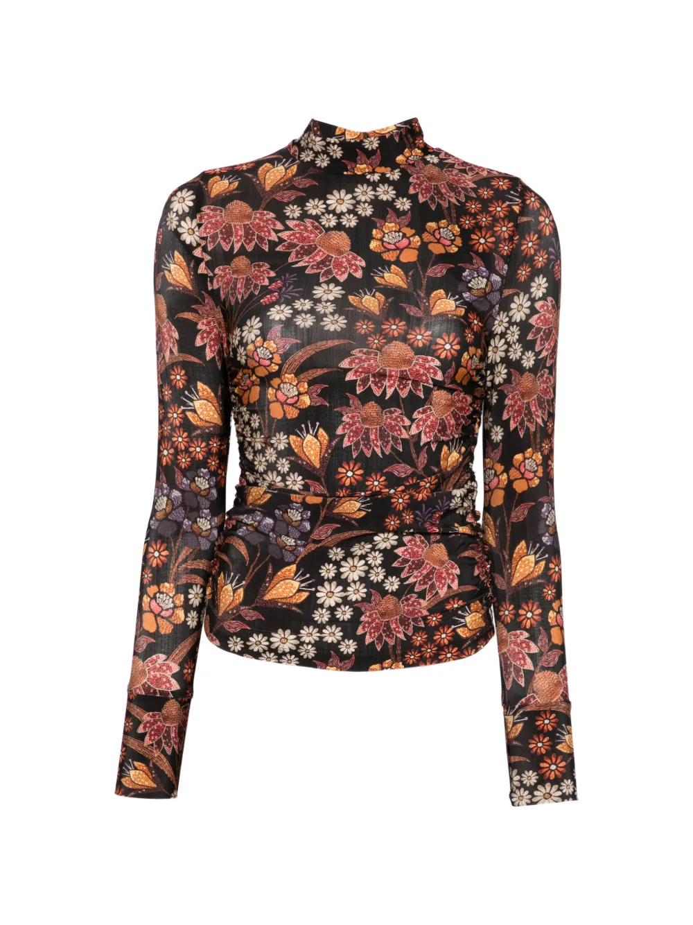 FARM Rio floral-print long-sleeve T-shirt · L