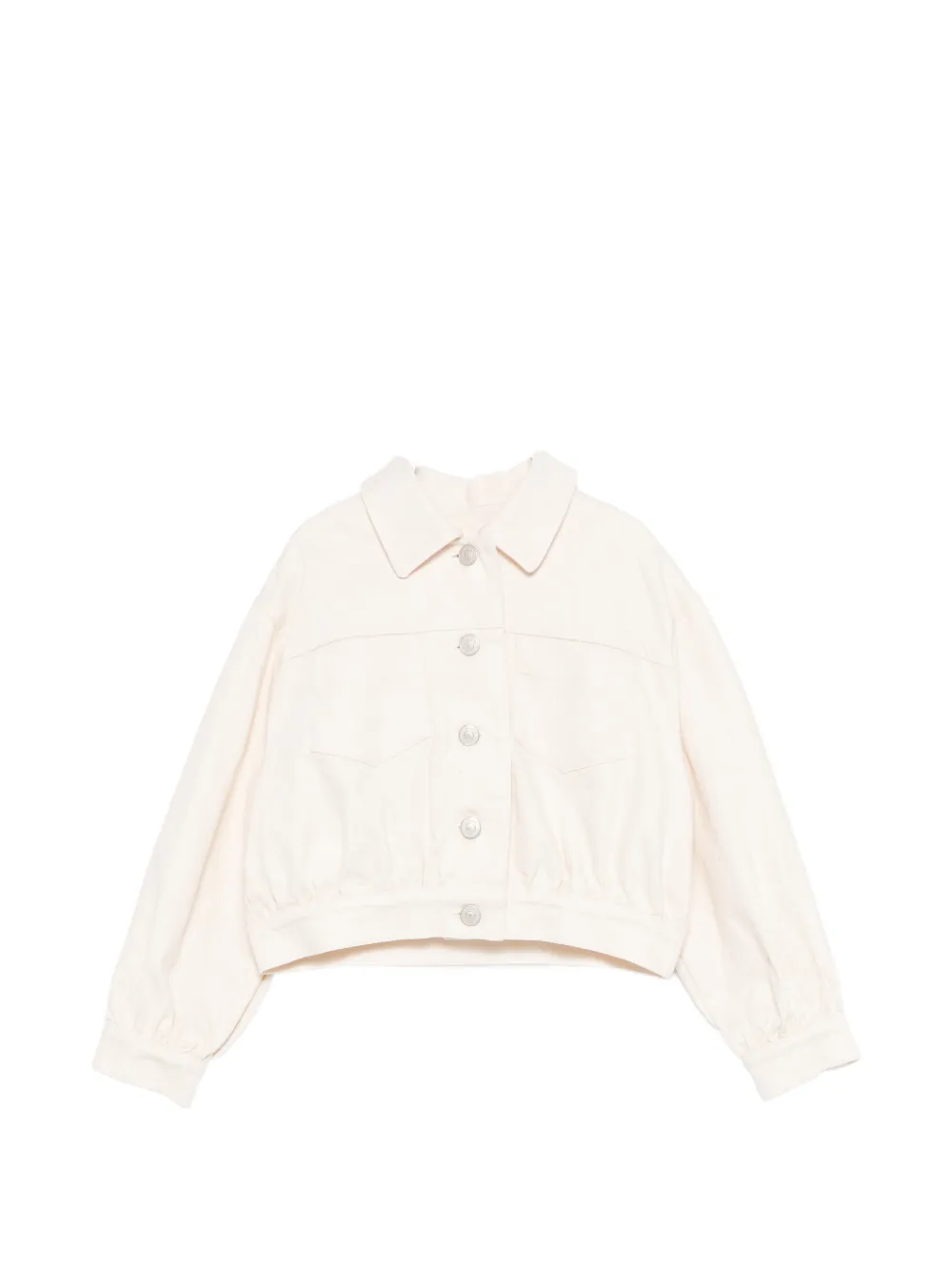 Simonetta Kids' Button-up Denim Jacket In Neutral