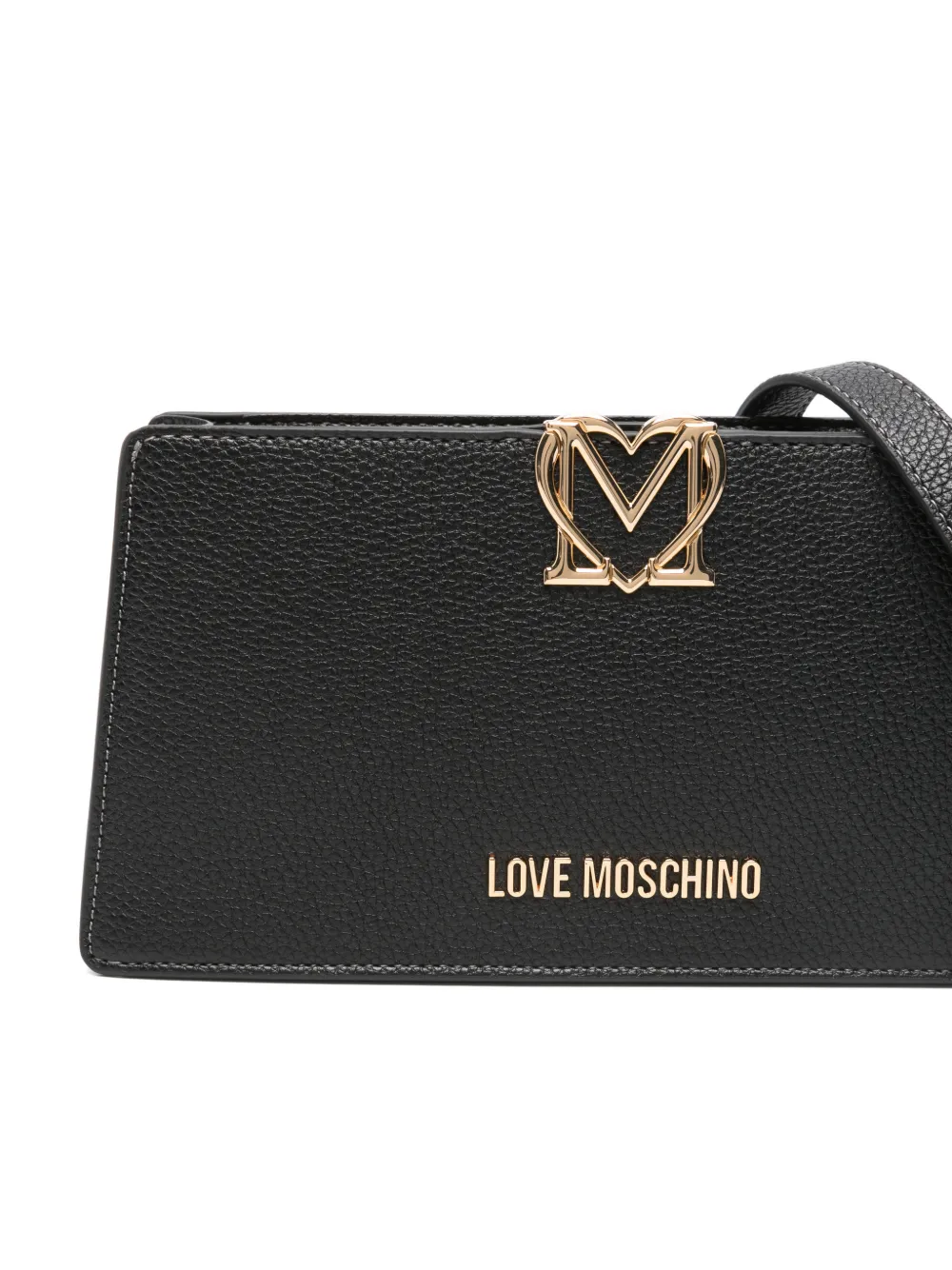 Love Moschino Schoudertas met logoplakkaat Zwart