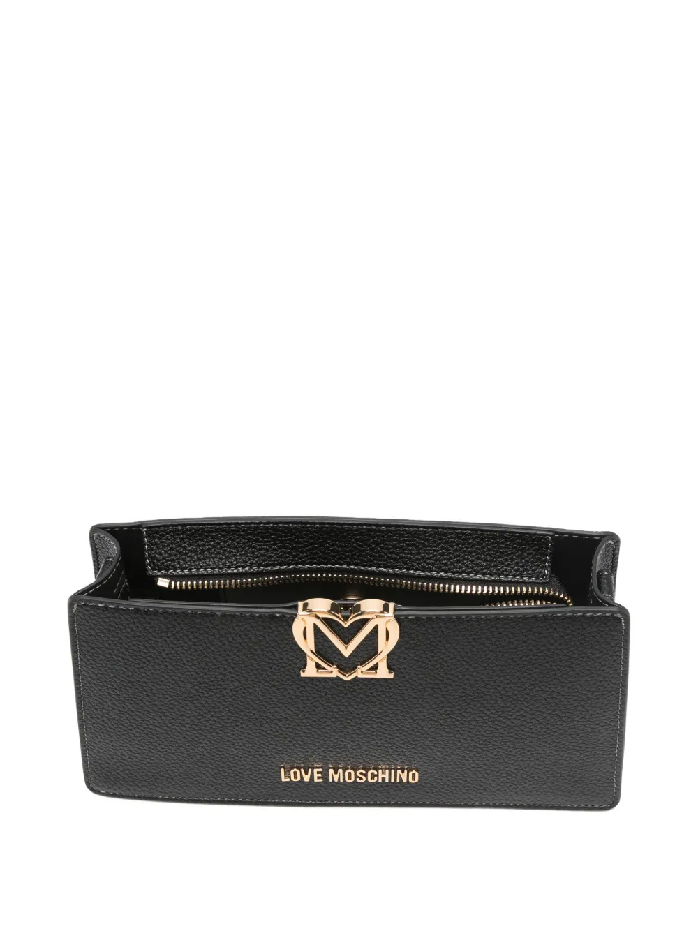 Love Moschino Schoudertas met logoplakkaat Zwart