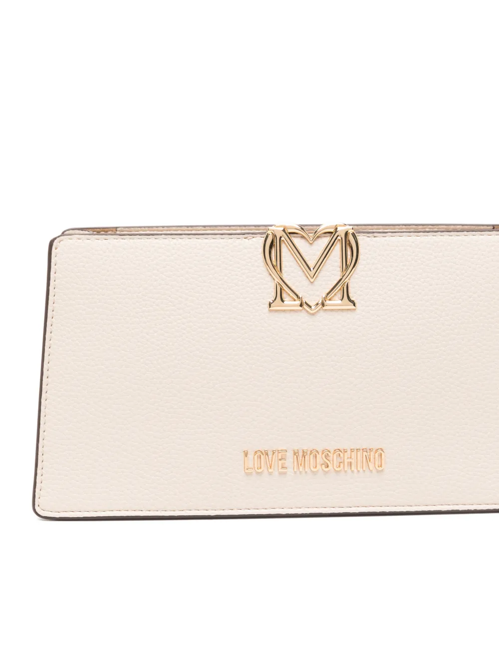 Love Moschino Schoudertas met logoplakkaat Beige