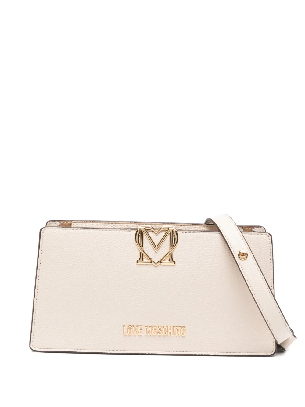 Love Moschino logo-plaque shoulder bag - Toni neutri