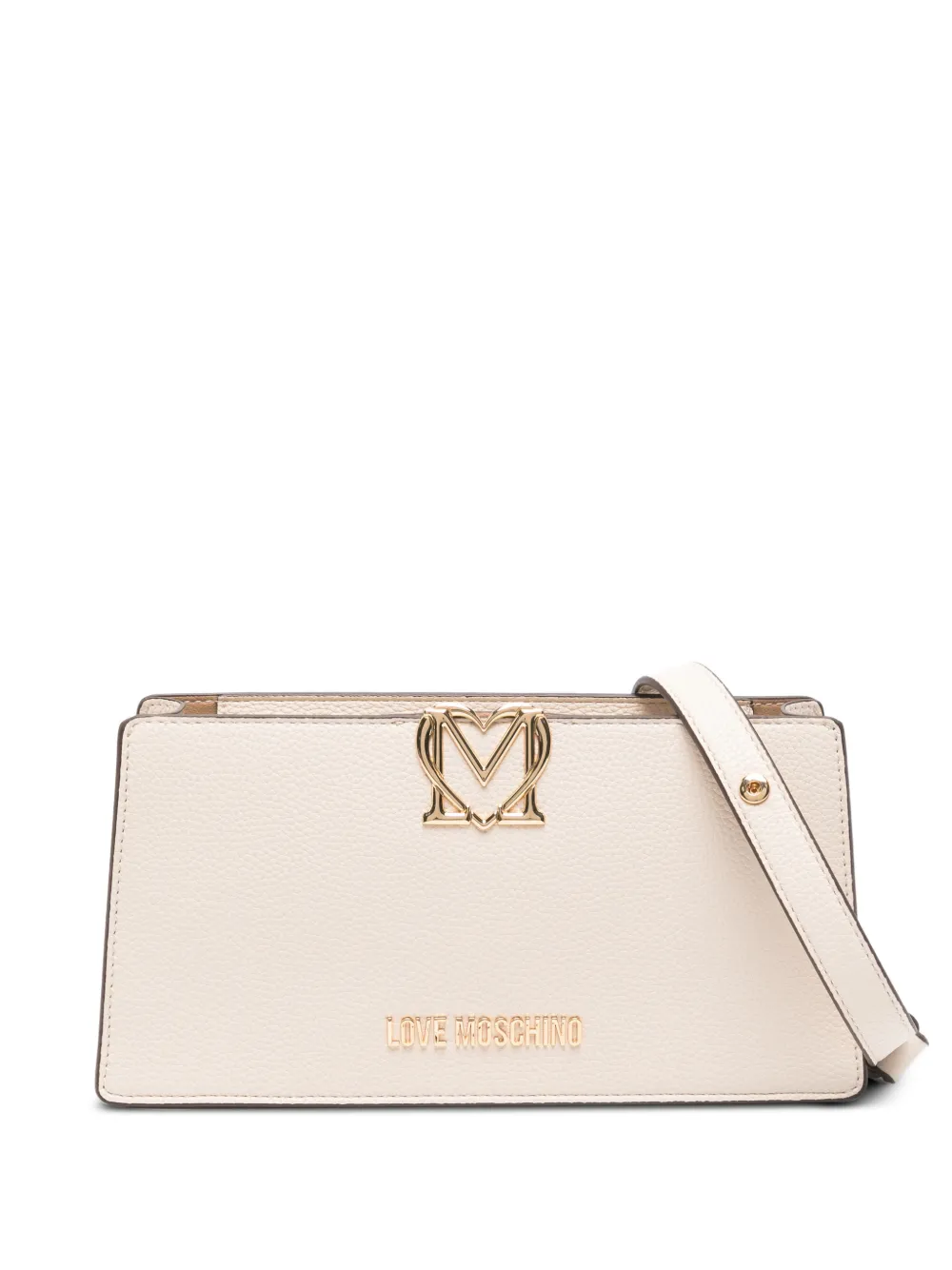 Love Moschino logo-plaque shoulder bag - Toni neutri