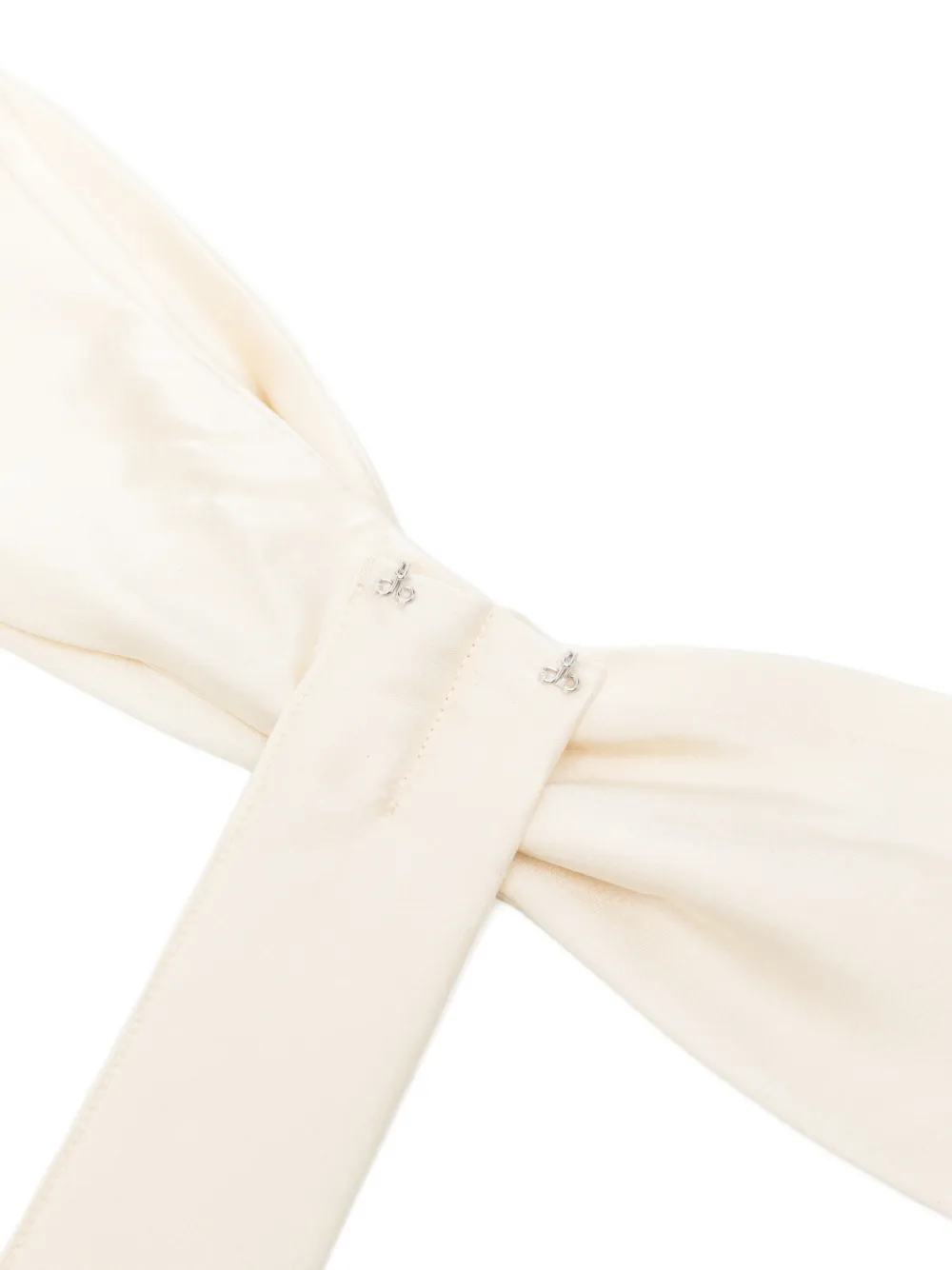  Forte Forte Shiny Bow Scarf - Neutrals 