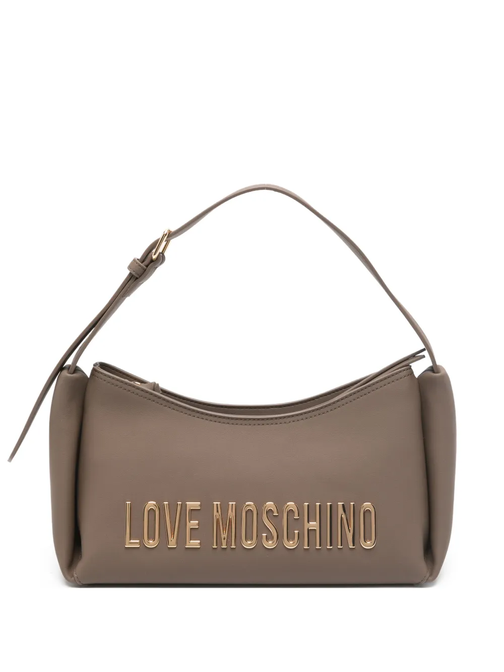 Love Moschino logo-lettering shoulder bag - Marrone