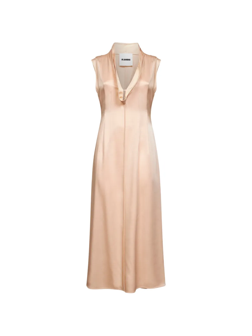 Jil Sander V-neck sleeveless midi dress - Toni neutri