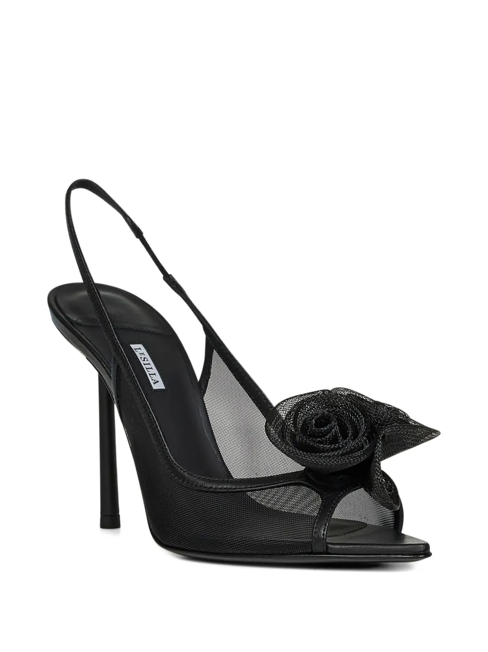 Le Silla rose-detail heeled sandals Zwart