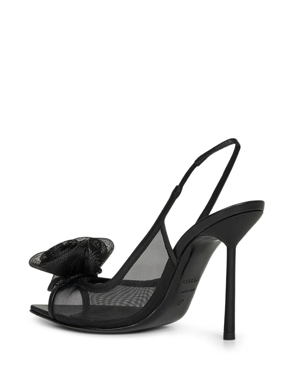 Le Silla Sandalen met roosdetail en hak Zwart