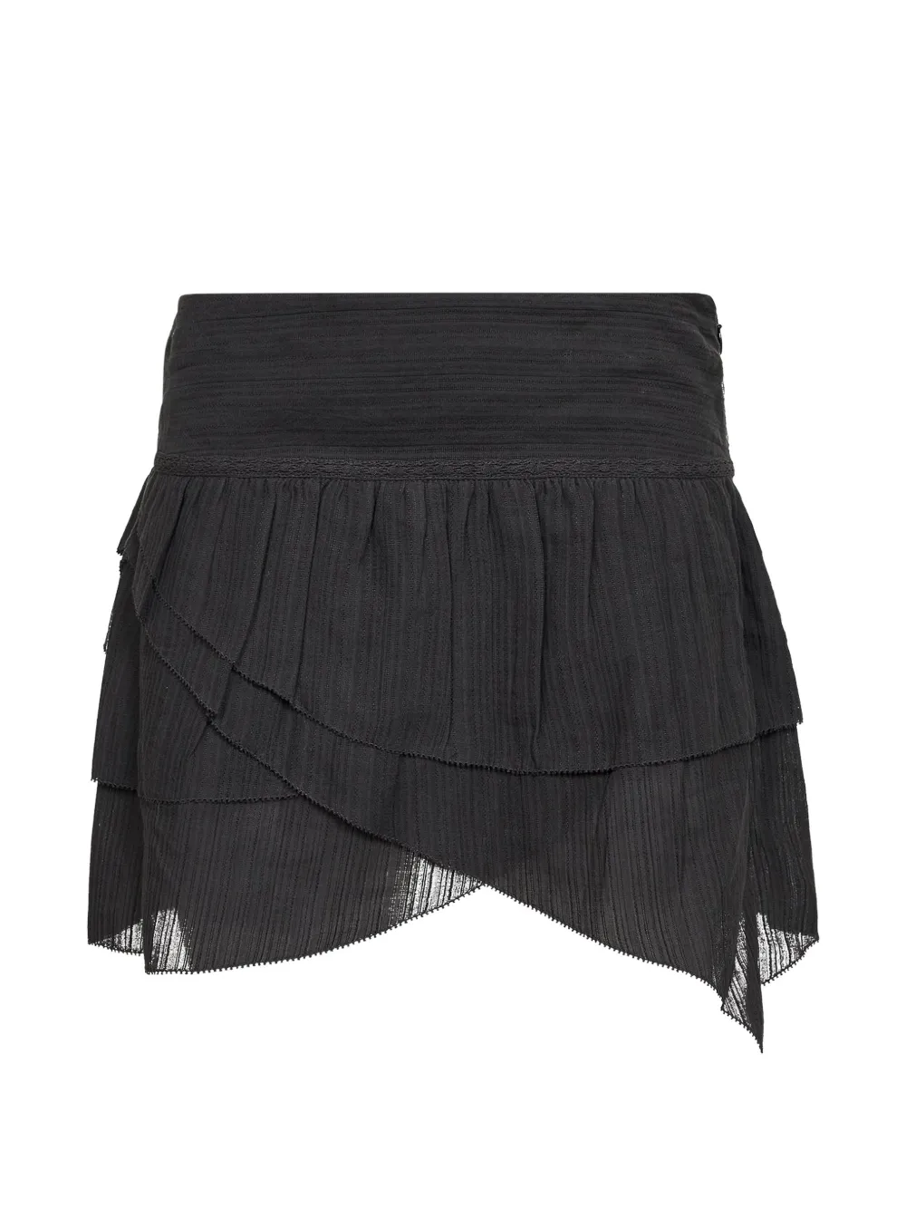 MARANT &Eacute;TOILE asymmetric ruffled skirt - Zwart