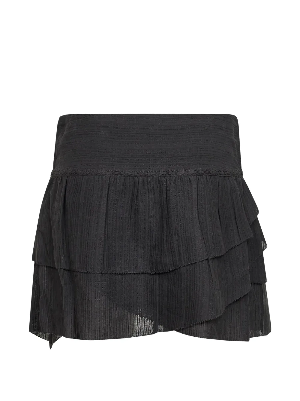 MARANT ÉTOILE asymmetric ruffled skirt - Nero