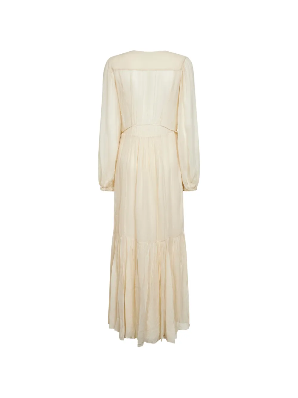 MARANT &Eacute;TOILE pleated V-neck maxi dress - Beige