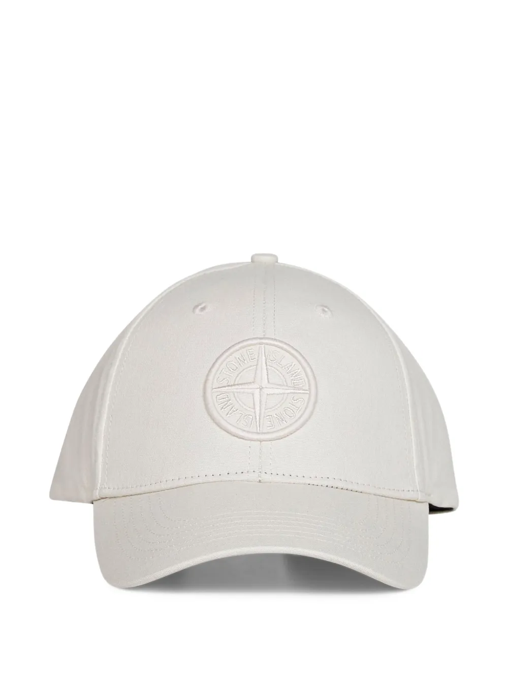 Stone Island embossed-logo baseball cap - Weiß