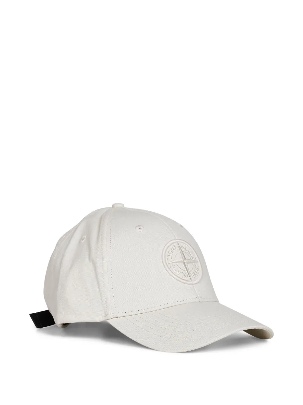 Stone Island Honkbalpet met geborduurd logo Wit