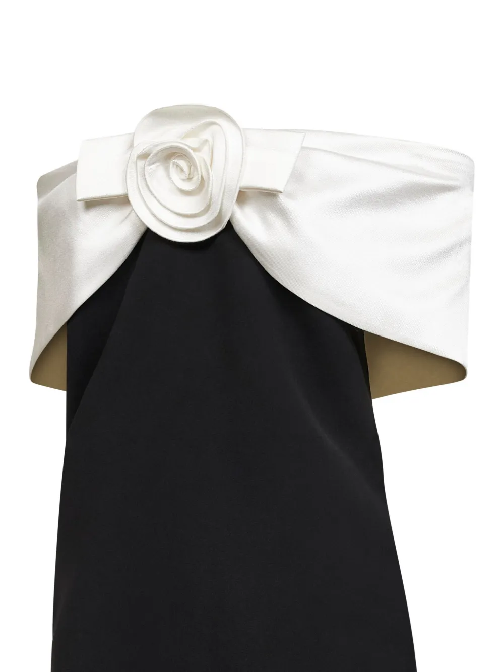 Self-Portrait flower-detail mini dress - Zwart