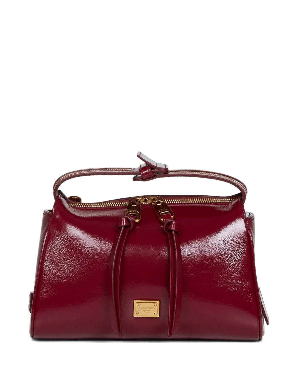 Dolce & Gabbana knotted leather zipped tote bag - Rosso