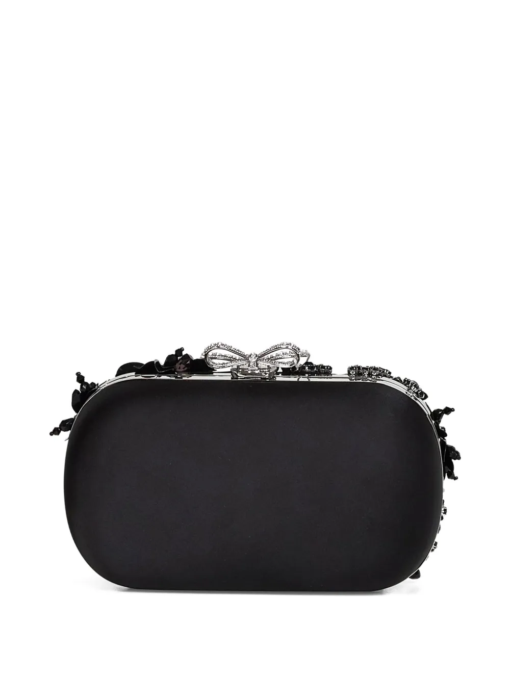 Crystal-Embellished Floral Clutch Bag