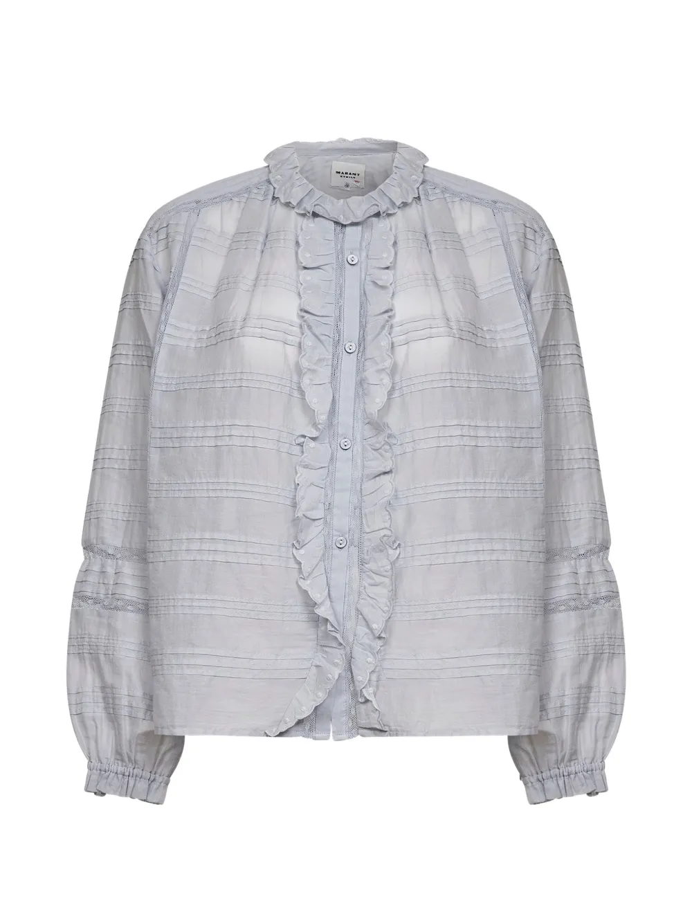MARANT ÉTOILE button ruffled shirt - Blu