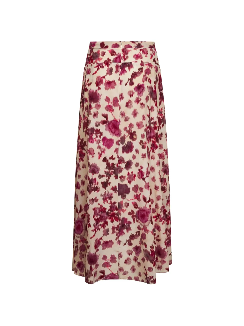 ISABEL MARANT rose-print asymmetric skirt - Beige