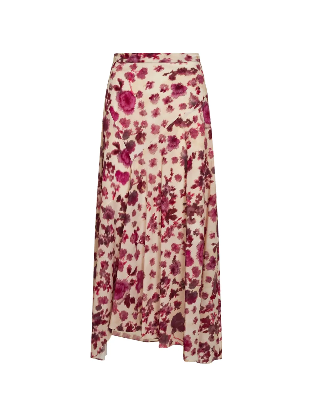 ISABEL MARANT rose-print asymmetric skirt - Toni neutri
