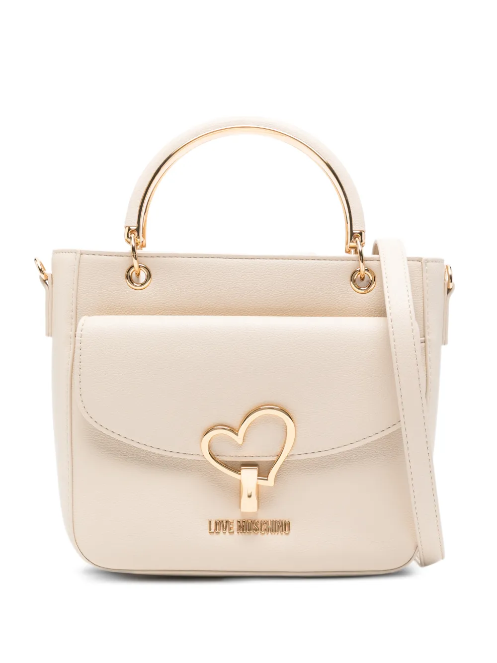 Love Moschino heart-appliqué mini bag - Toni neutri