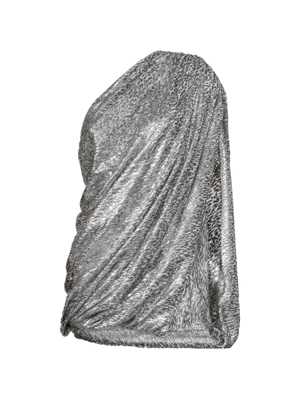 Stella McCartney one-shoulder gathered dress - Argento