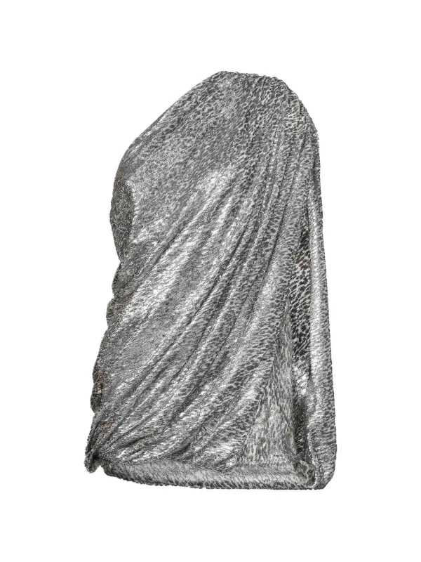 stella mccartney silver dress Women Silver and pure white Crystal Cage Halterneck Maxi Dress