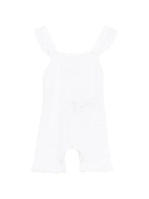 Balmain Kids ruffled-hem dungarees