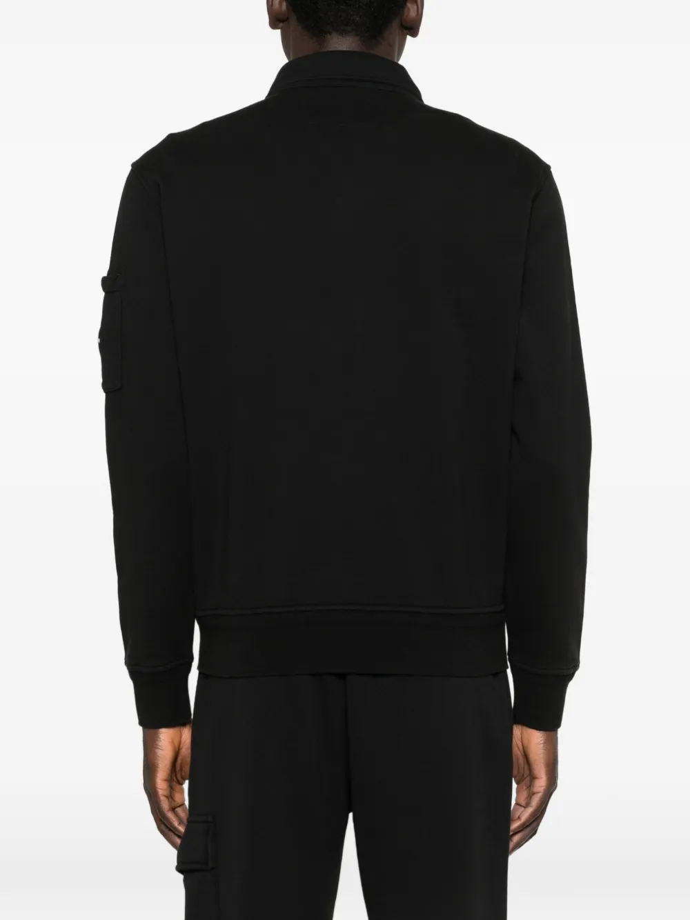 C.P. Company Sweater met ritssluiting en Lens-detail Zwart