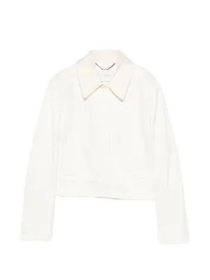 Jacquemus Cropped Tweed Jacket | White | FARFETCH