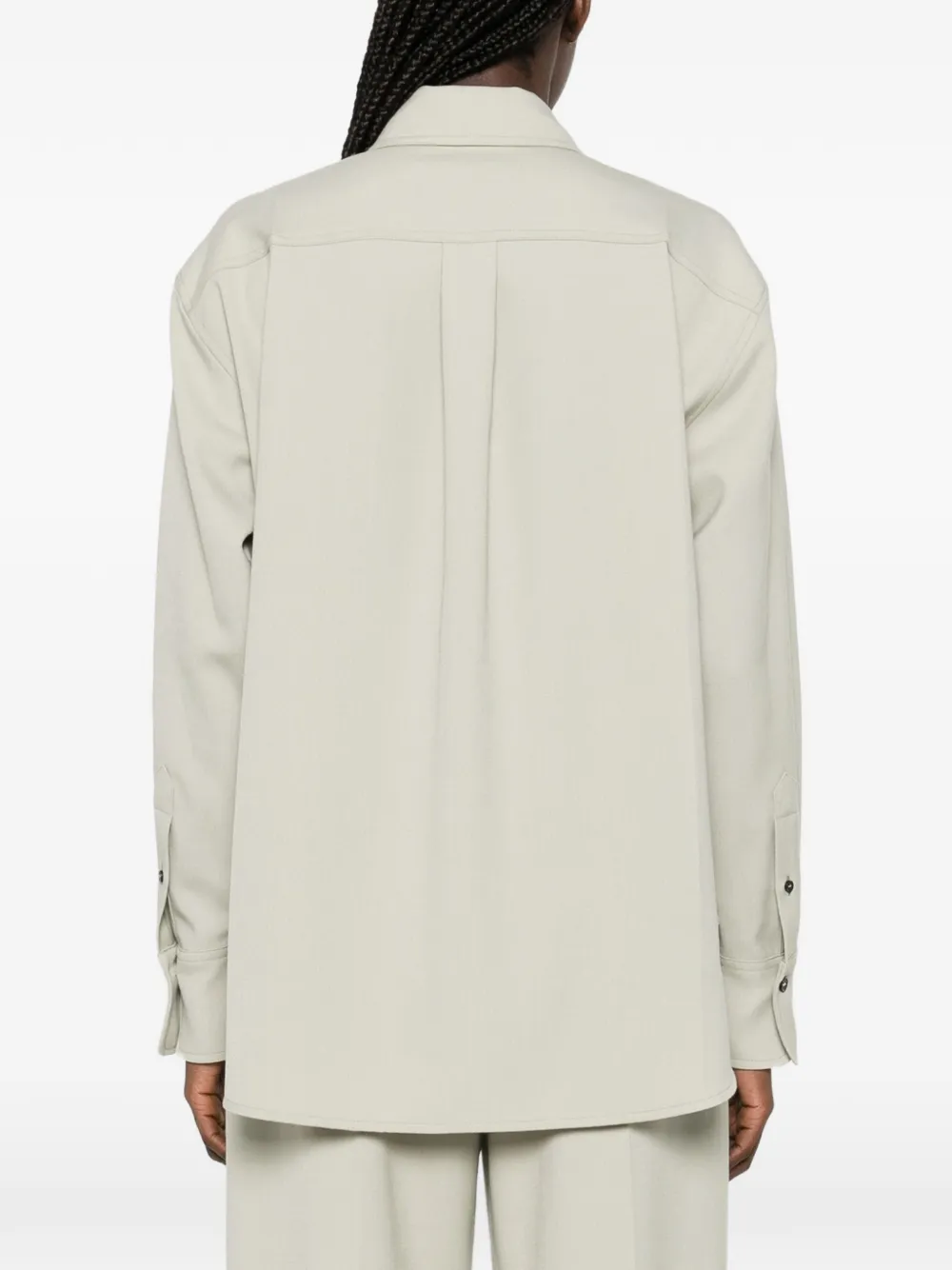 Victoria Beckham blouse met opgestikte zak Groen