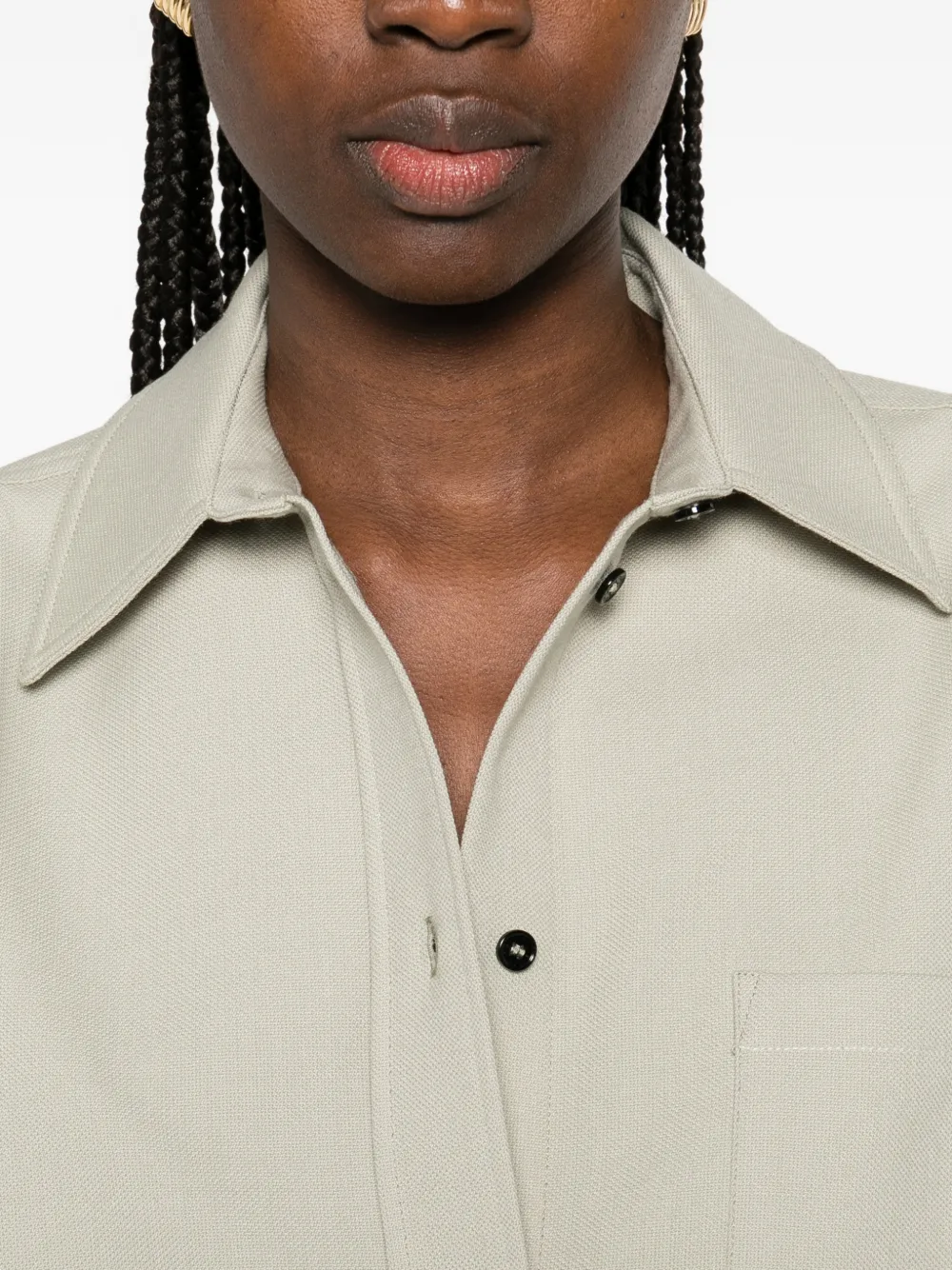 Victoria Beckham blouse met opgestikte zak Groen