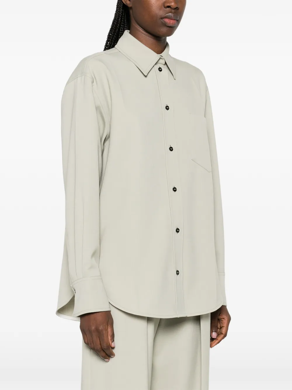  Victoria Beckham Patch-pocket Shirt - Green 