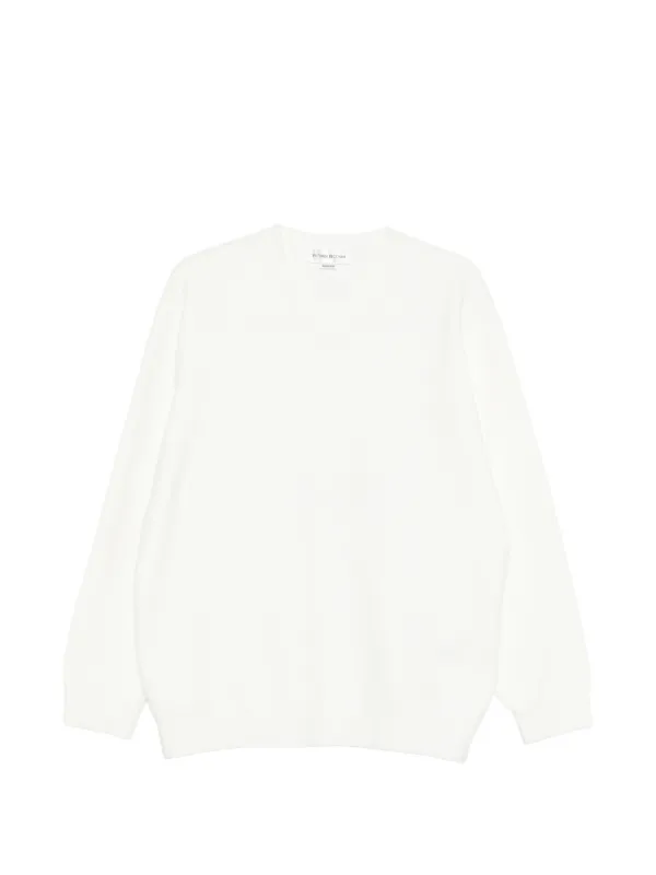 Victoria Beckham V-neck Long-sleeve Sweatshirt in White