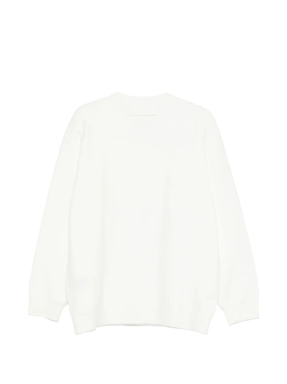 Victoria Beckham V-neck Long-sleeve Sweatshirt - White 