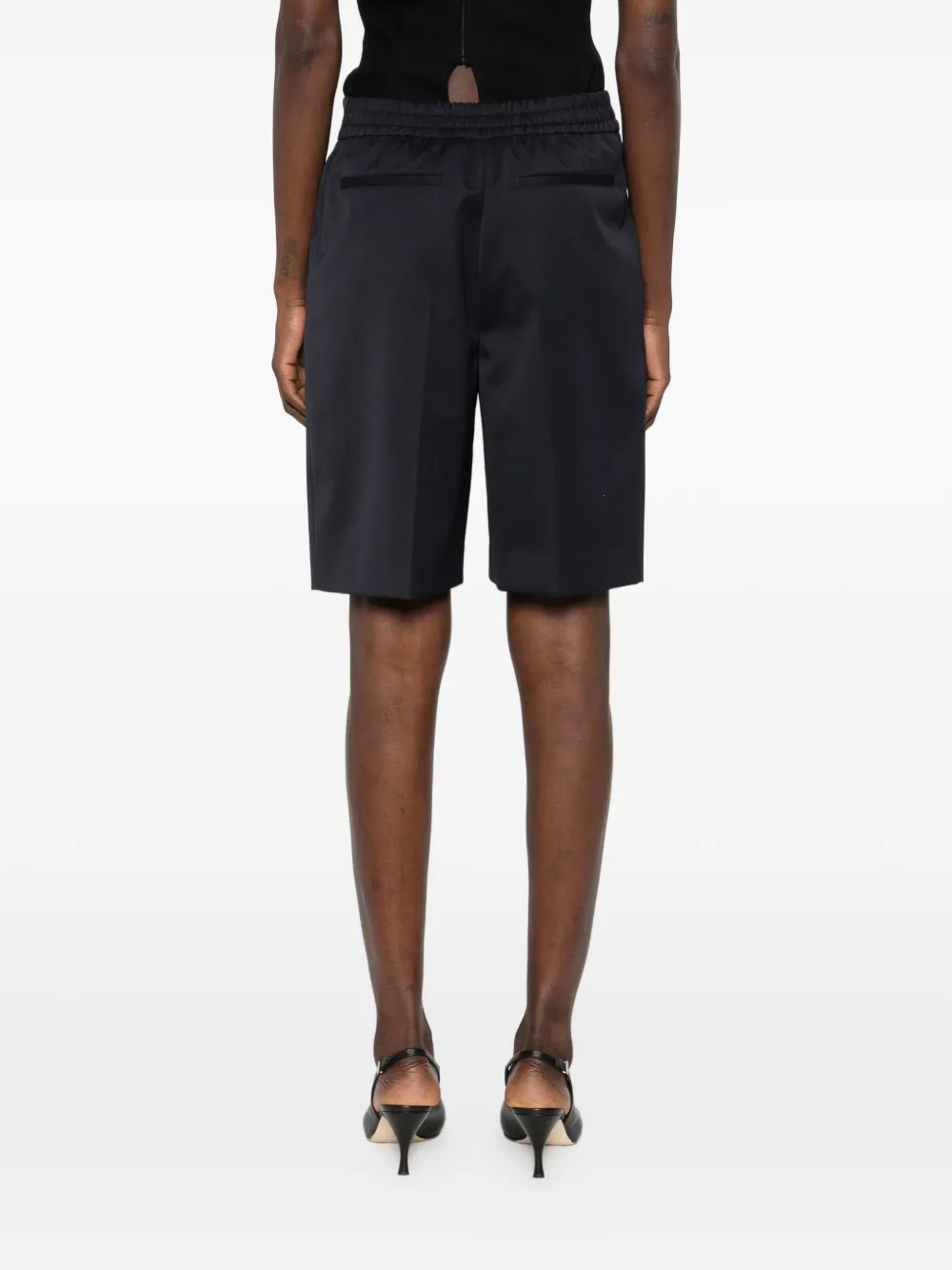 Victoria Beckham Shorts met geplooide voorkant Blauw
