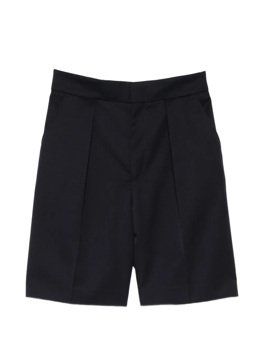Victoria Beckham pleated-front shorts - Blu