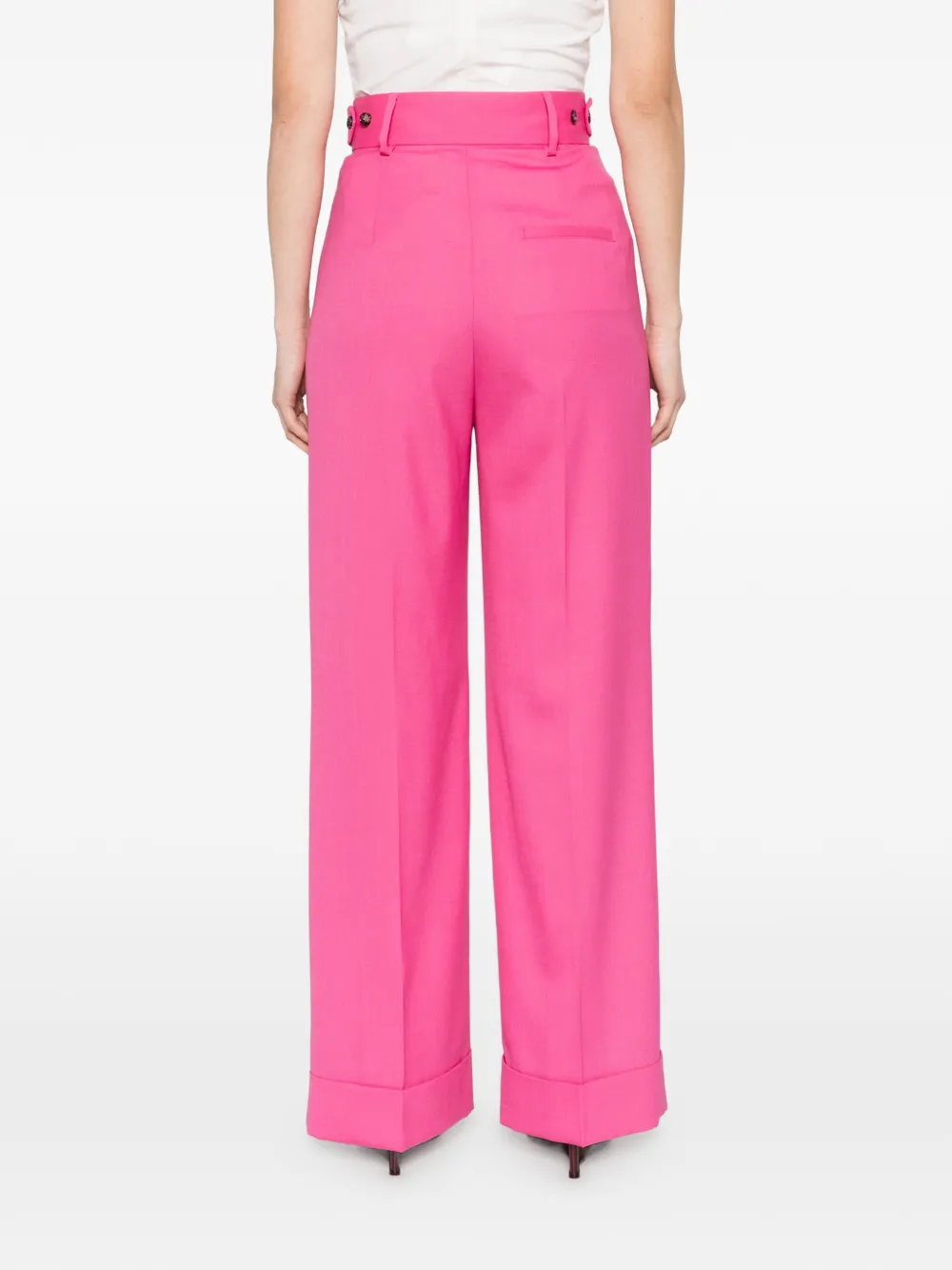 Alberta Ferretti Broek met cuffs Roze