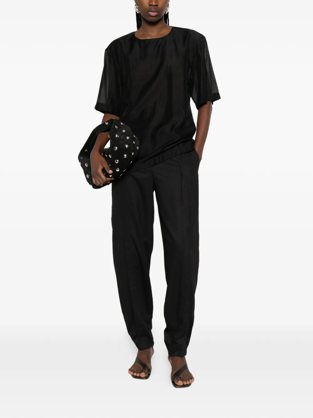  Thelatest Daniela Belt-loops Trousers - Black 