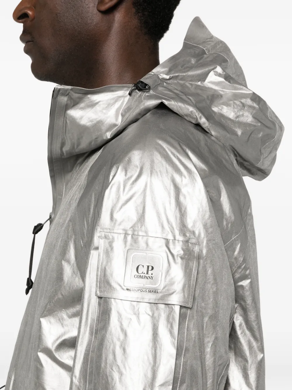 C.P. Company Jack met capuchon en zak Zilver