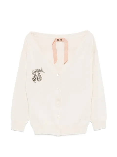 Nº21 embellished knitted cardigan