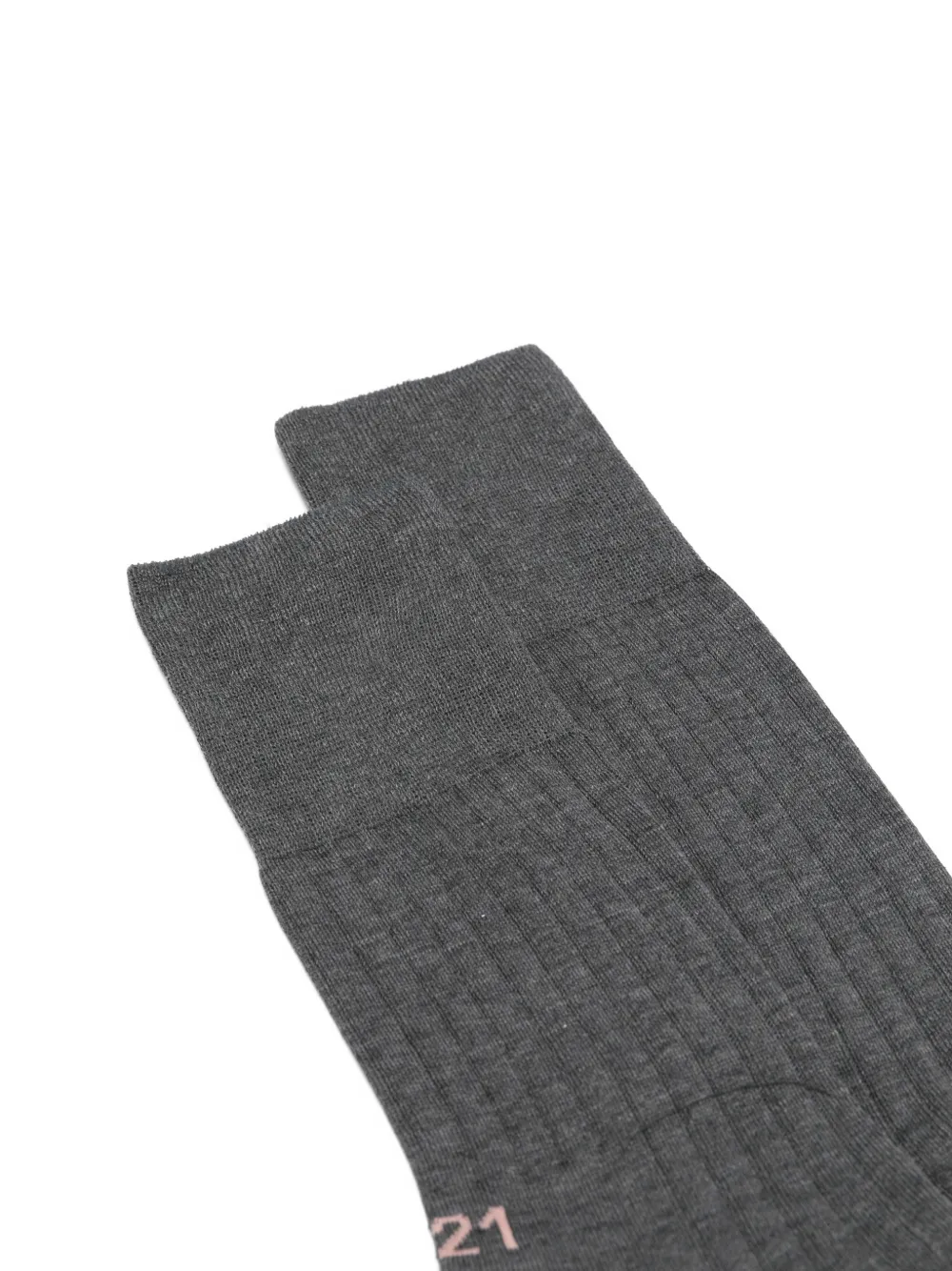  Nº21 Ribbed Socks - Grey 