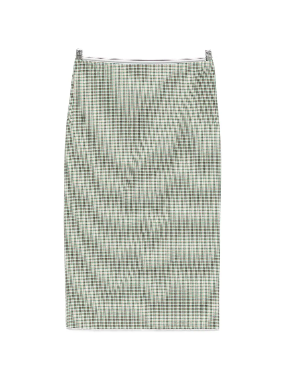 Nº21 check-pattern skirt - Verde