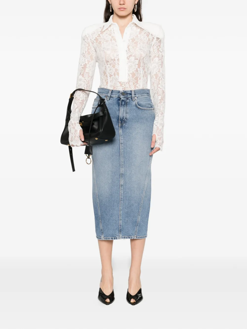  Haikure Rick Panel Skirt - Blue 
