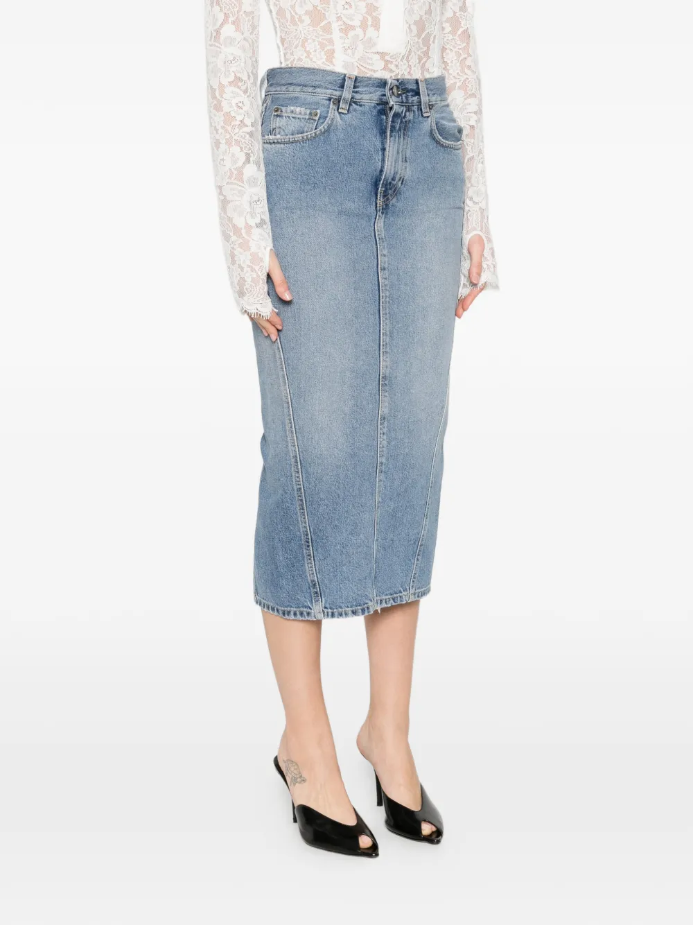  Haikure Rick Panel Skirt - Blue 