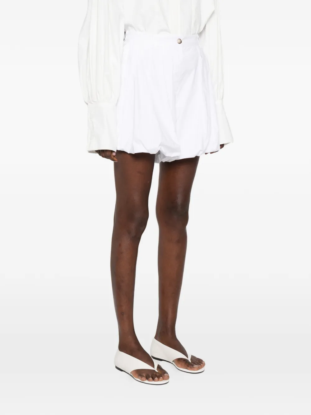  Thelatest Dafne Poplin Shorts - White 