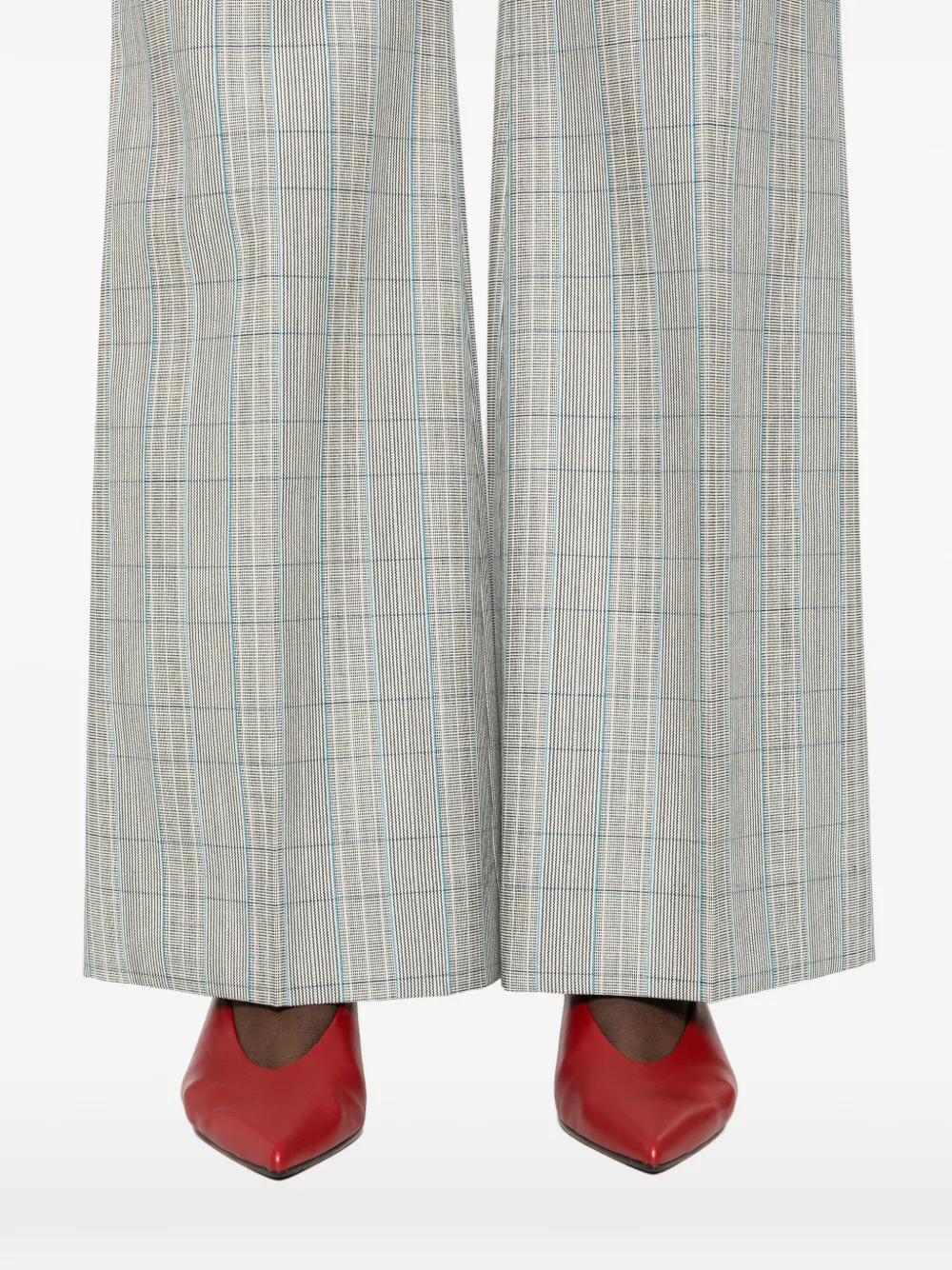 Victoria Beckham Geruite broek met opgestikte zak Grijs